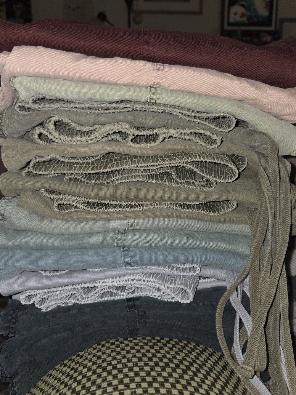 a new day Burgundy Drawstring Track Joggers - Picture 7 of 7